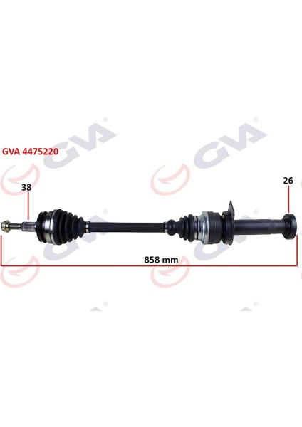Komple Aks Sağ Transporter T5 1.9 Tdi 03-11 858MM Axb-Axc