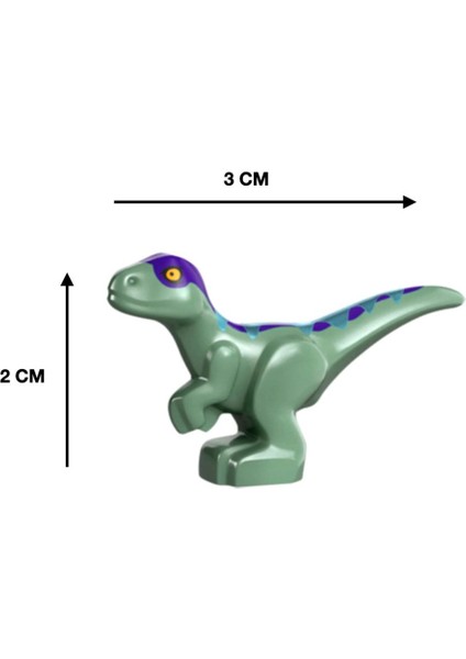 Jurassic World - 963 Sammy ve Yeşil Baby Velociraptor Dinozor Biberon Orijinal Minifigürler