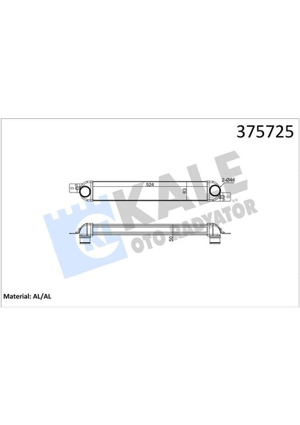 Intercooler Opel Merıva A 1.3-1.7cdtı mt 03 10 Brazıng Al-Al 524X83X50 Turbo Radyatörü