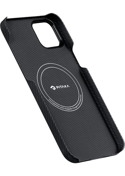 Apple iPhone 15 Plus Kılıf Magsafe Uyumlu 600D Aramid Ultra-Slim Classic Black-Grey Twill Siyah-Gri fiyatları