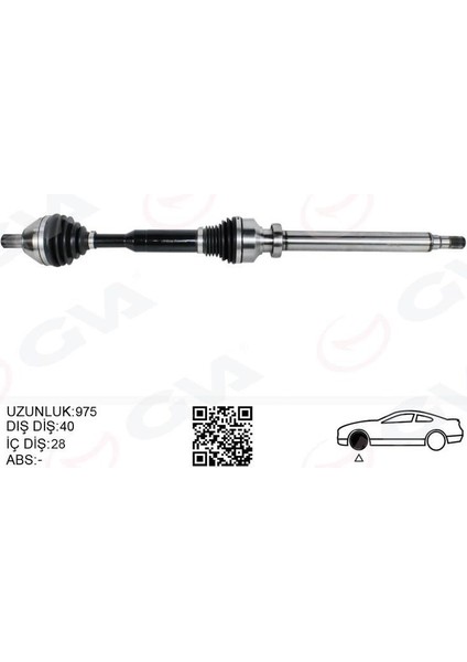 Ön Aks Komple Sag Volvo XC60 I 10 15 D3-D4-T5-T6 XC60 Iı 15 D4 Otomatik Şanzıman 8 Vites
