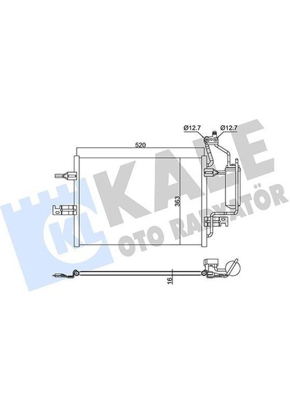 Klima Radyatörü Opel Merıva A Mpv 1.6 1.4 16V 1.7 Dtı 1.8 03-10 Kurutucu Ile Brazıng Al-Al 520X363X16