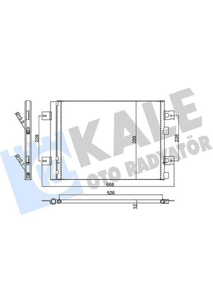 Klima Kondenseri Duster 10 Sandero 08 Logan 10 1.2 16V-1.4-1.6-1.5DCI 513X396X12