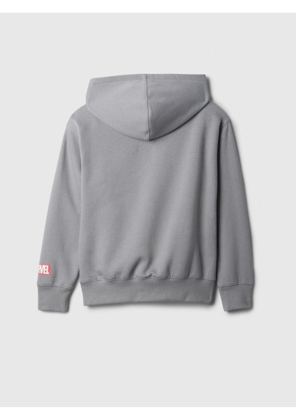Erkek Çocuk Gri Gap Logo Relaxed Marvel Spider-Man Fleece Sweatshirt modelleri