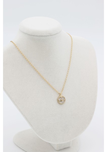 Gülen Yüz Zirkon Taşlı Kolye