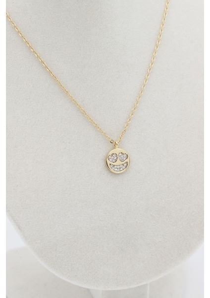 Gülen Yüz Zirkon Taşlı Kolye fiyatları