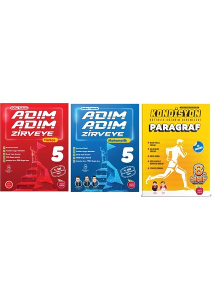 (5. Sınıf) Adım Adım Zirveye Türkçe / Matematik / Paragraf Deneme