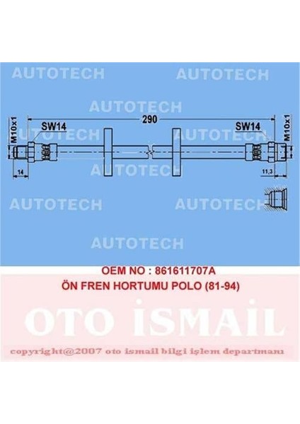 Ön Fren Hortumu Polo 81-94