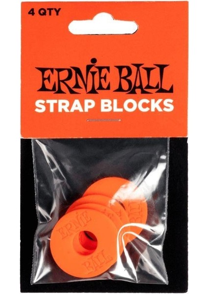 Ernıe Ball P05620 Strap Blocks 4pk Sthb Org. 4'lü Paket