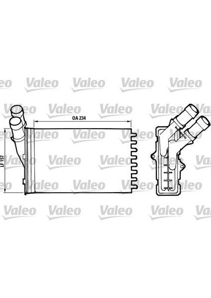 Kalorifer Radyatörü Berlıngo-Partner 96 Xantıa 95-98 Xsara 99-05 306 93-01 234X157