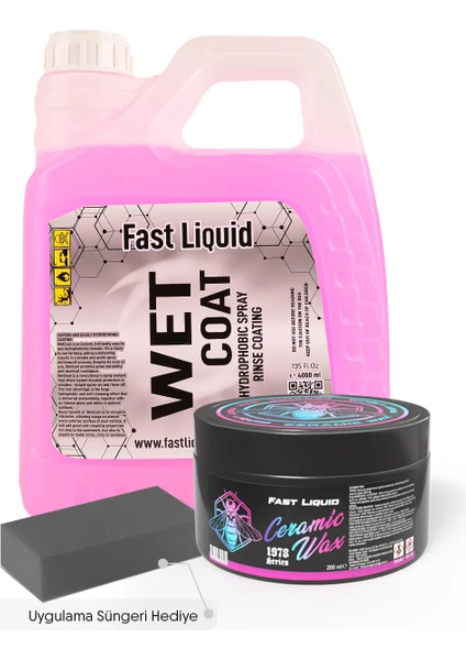 Fast Liquid Parlat ve Koru  Ceramic Wax Hızlı Cila 4 Lt