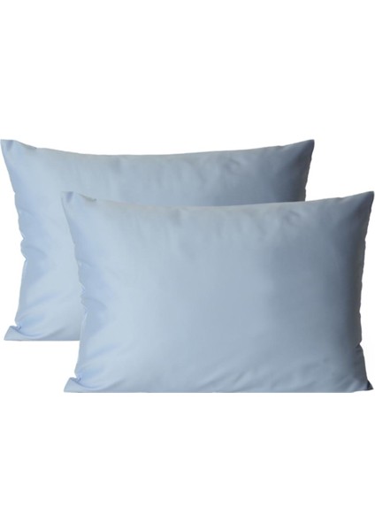 Mavi (2 Adet) Cotton (Pamuk) (50X70 cm ) Yastık Kılıfı Pillow Case