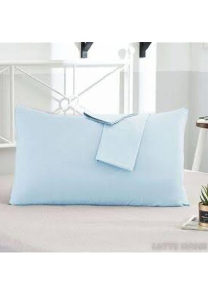 Mavi (2 Adet) Cotton (Pamuk) (50X70 cm ) Yastık Kılıfı Pillow Case