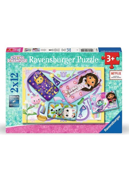 Çocuk Puzzle Gabbys Dollhouse 2X12 Parça 57092