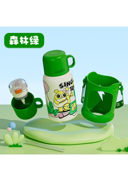 500 ml Termos Bardak, Öğrenciler Için Gösterişli Su Isıtıcısı, 316L Paslanmaz Çelik Pipetli Çocuk Su Bardağı (Yurt Dışından)