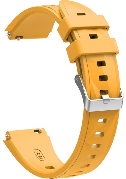 Huawei Watch Gt 5 41MM Kordon Metal Tokalı Silikon Strap Kayış KRD129 Sarı fiyatları