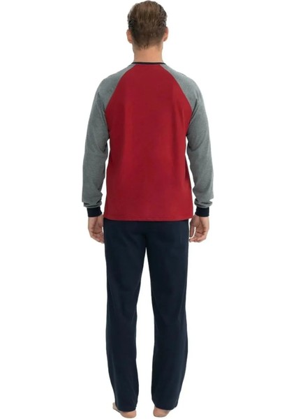 %100 Pamuk Uzun Kol Erkek Pijama Takım 18835 modelleri