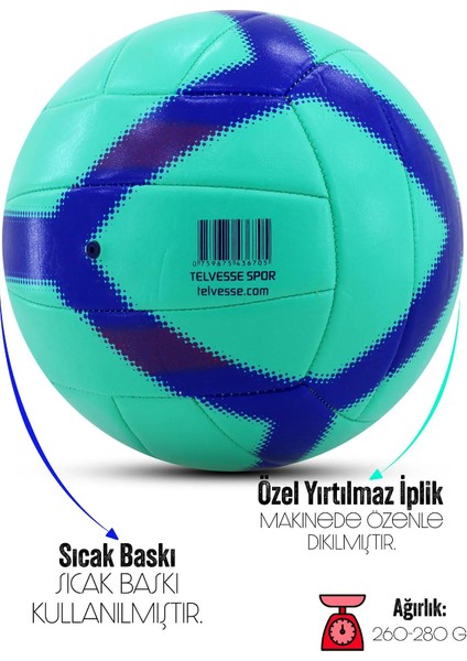 Voleybol Topu VT500 Trick No:5 Yumuşak Doku Semi-Pro Iç-Dış Mekan Soft Touch 270 G