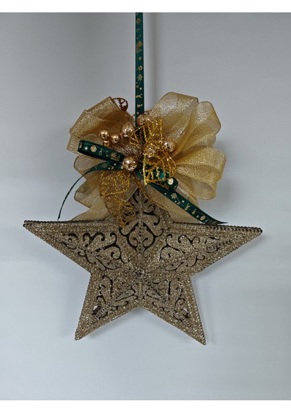 Yılbaşı Tavan Süsü Yeni Yıl Noel Dekoratif Yıldız Tavan Süsü - Çift Taraflıdır