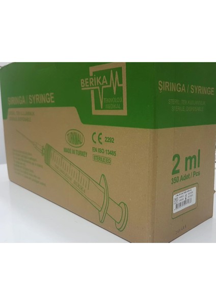 2 ml 0,80 X38MM 21G 3p Luer Lock Yeşil Enjektör (350 Adet)