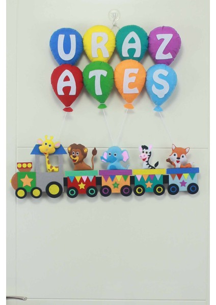 Uraz Ateş Isimli Trenli Bebek ve Hastane Odası Kapı Süsü