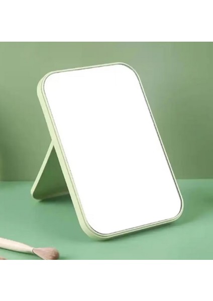 Orman Yeşili Renk Kare Masaüstü Ayna - Taşınabilir Makyaj Aynası Dekoratif Plastik 15cm x 10cm fiyatları