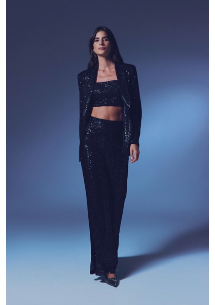 Payetli Salaş Ceket - Siyah modelleri