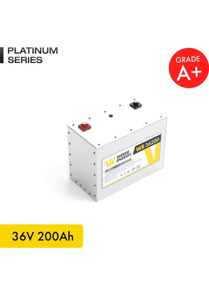36V 200Ah LiFePO4 Platinum Series Bluetooth'lu Lityum Demir Fosfat Akü