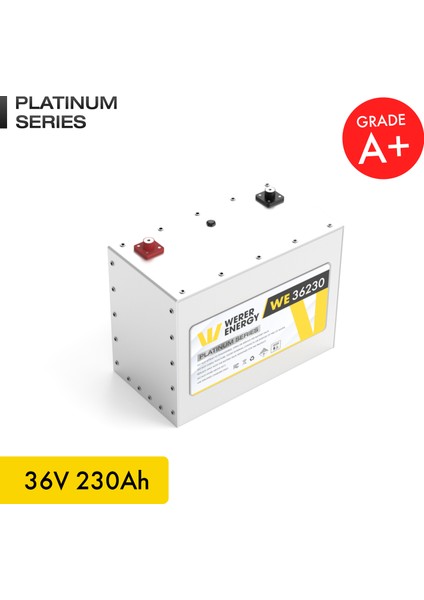 36V 230Ah LiFePO4 Platinum Series Bluetooth'lu Lityum Demir Fosfat Akü