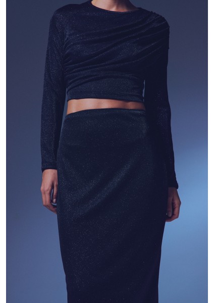 Simli Midi Etek - Siyah fırsatları