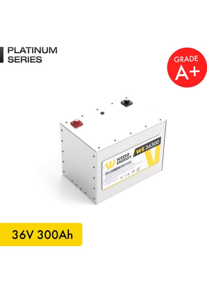 36V 300Ah LiFePO4 Platinum Series Bluetooth'lu Lityum Demir Fosfat Akü