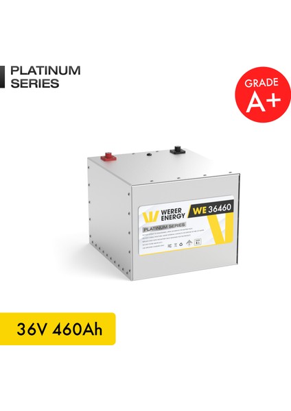 36V 460Ah LiFePO4 Platinum Series Bluetooth'lu Lityum Demir Fosfat Akü