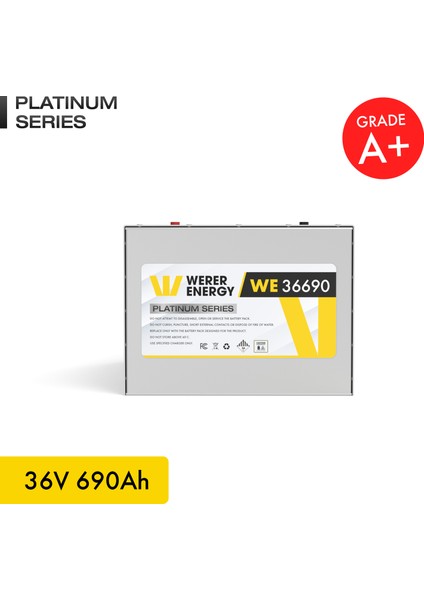 36V 690Ah LiFePO4 Platinum Series Bluetooth'lu Lityum Demir Fosfat Akü