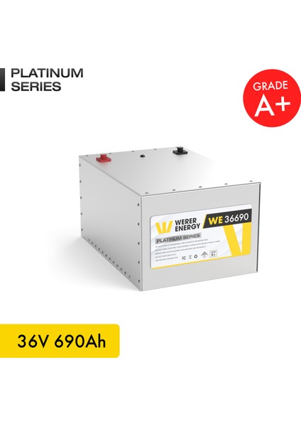 36V 690Ah LiFePO4 Platinum Series Bluetooth'lu Lityum Demir Fosfat Akü