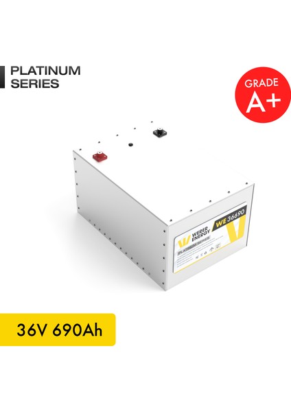 36V 690Ah LiFePO4 Platinum Series Bluetooth'lu Lityum Demir Fosfat Akü