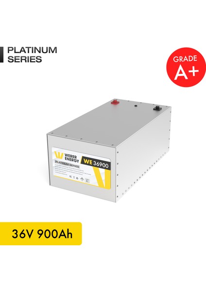 36V 900Ah LiFePO4 Platinum Series Bluetooth'lu Lityum Demir Fosfat Akü