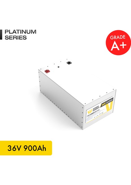 36V 900Ah LiFePO4 Platinum Series Bluetooth'lu Lityum Demir Fosfat Akü