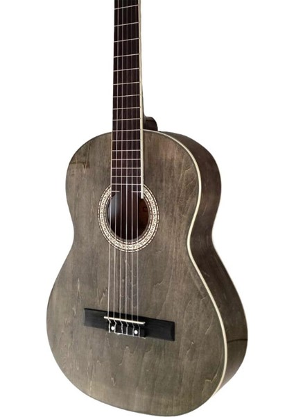 Clariss CCG-100BK Klasik Gitar Siyah Gül Klavye Kenar Şeritli Sap Ayarlı