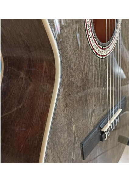 Clariss CCG-100BK Klasik Gitar Siyah Gül Klavye Kenar Şeritli Sap Ayarlı