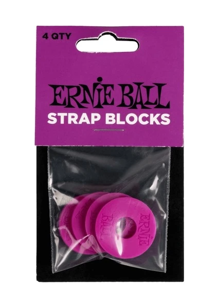 Ernıe Ball P05618 Strap Blocks 4pk Purple