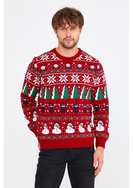 Christmas Kırmızı Noel Triko Kazak