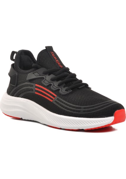 Siyah-Beyaz-Kırmızı Erkek Spor Ayakkabı