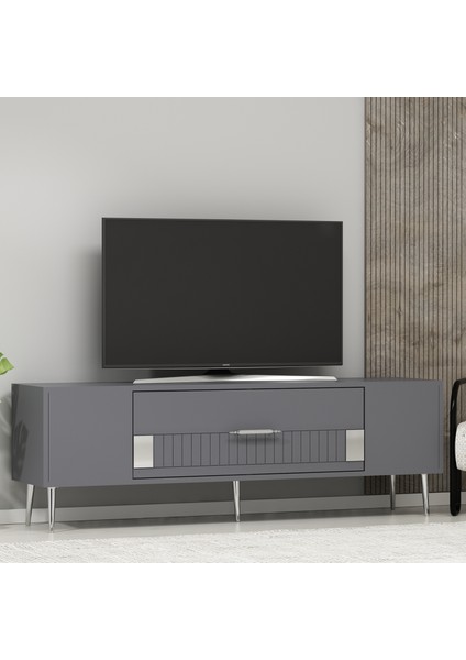 DEKOLP4CT Tv Sehpası Antrasit-Gümüş fiyatları