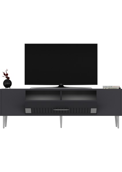 DEKOLP4CT Tv Sehpası Antrasit-Gümüş fırsatları