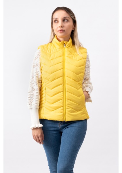V Desenli Slim Fit Dik Yaka Modern Kadın Yelek fiyatları