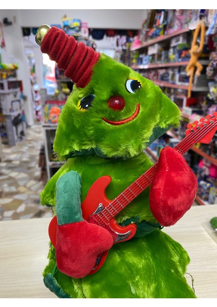 Şarkı Söyleyen Dans Eden Peluş Yılbaşı Ağacı Gitar Çalan (Usb Li)