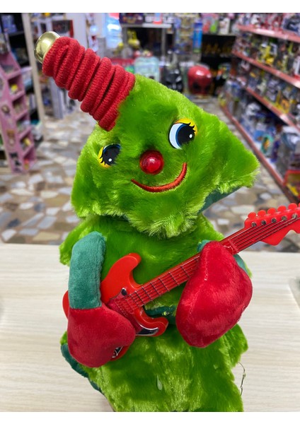 Şarkı Söyleyen Dans Eden Peluş Yılbaşı Ağacı Gitar Çalan (Usb Li)