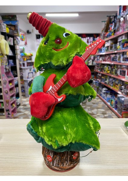 Şarkı Söyleyen Dans Eden Peluş Yılbaşı Ağacı Gitar Çalan (Usb Li)