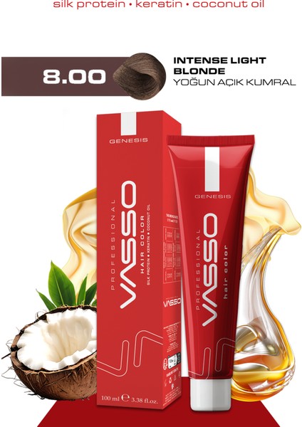 Kadın Saç Boyası 8.00 Yoğun Açık Kumral 100 ml