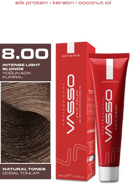 Kadın Saç Boyası 8.00 Yoğun Açık Kumral 100 ml